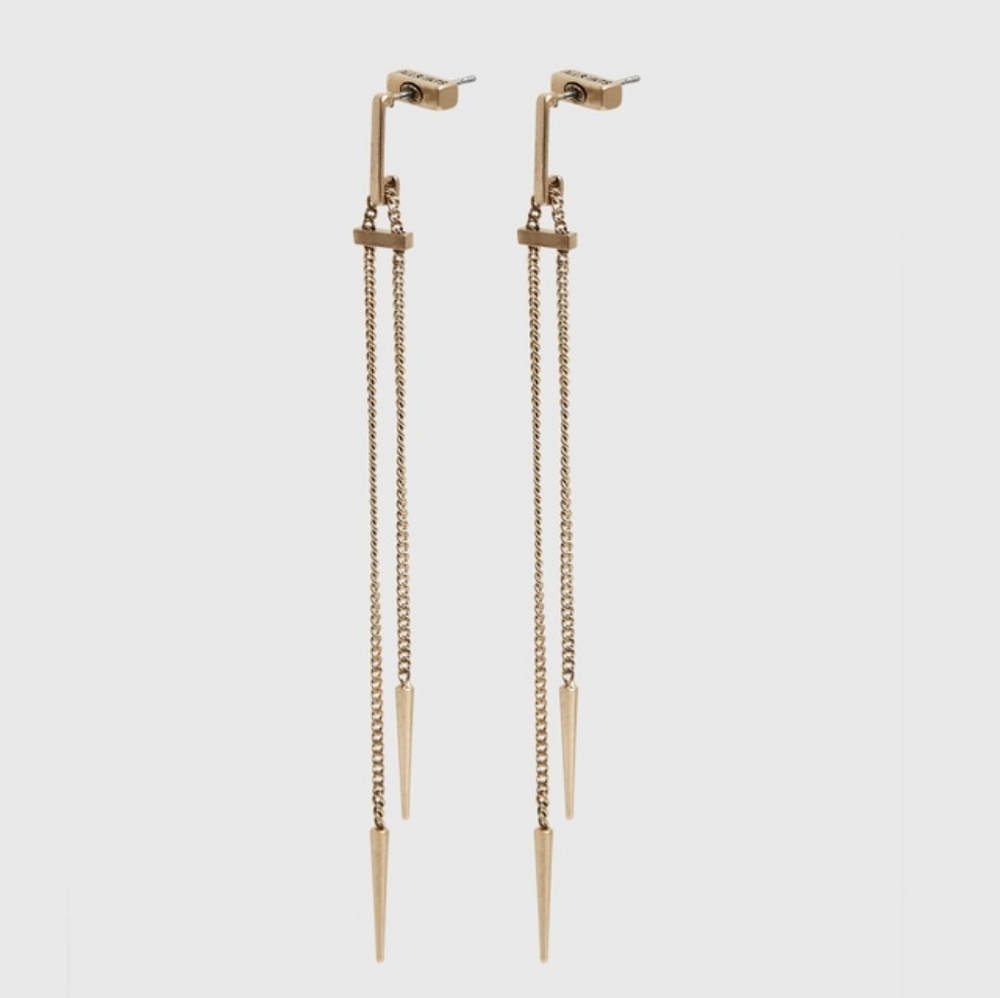 All Saints Gold Tone drop chain earrings ✨️